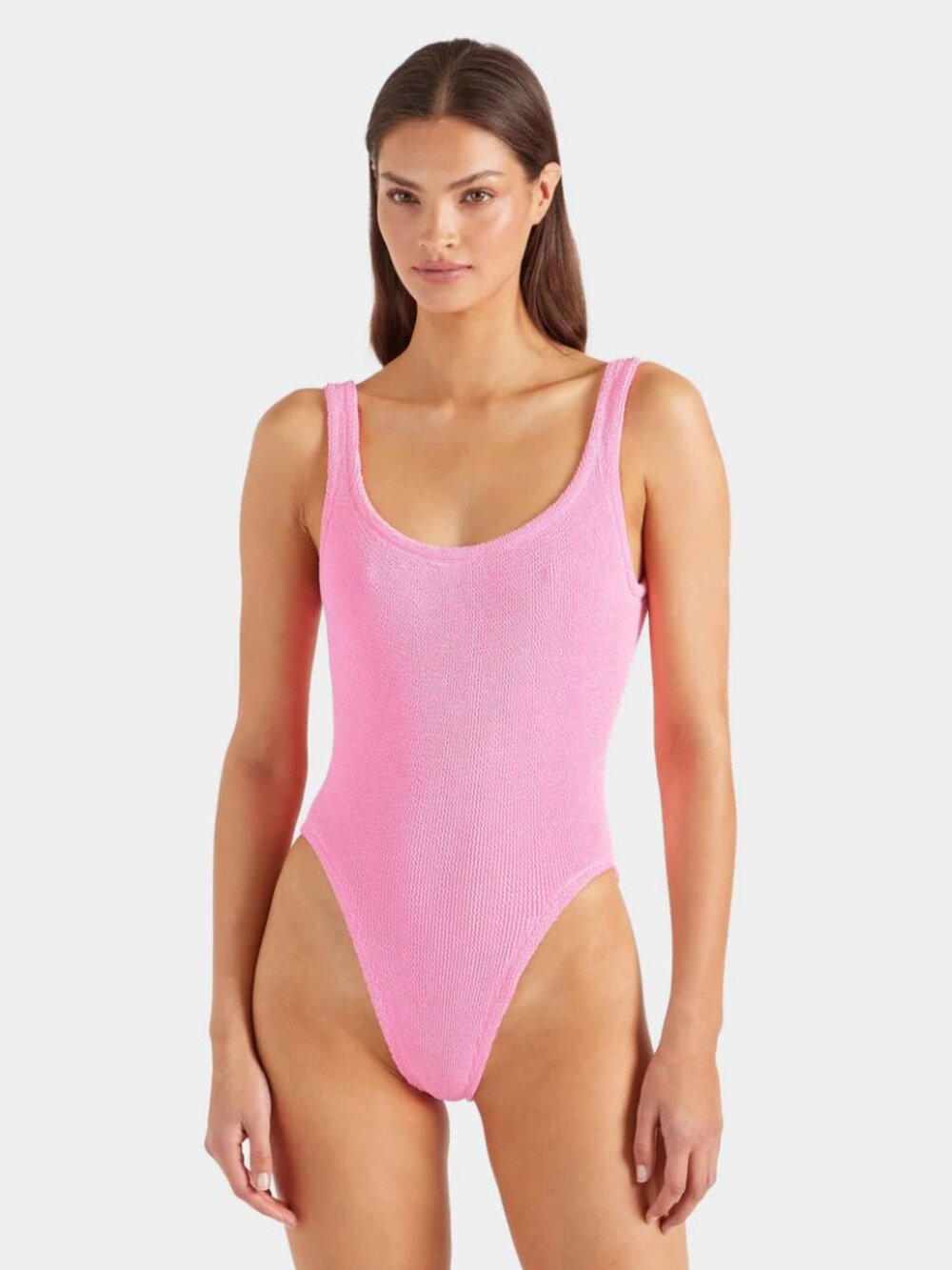 Hunza G Pink Square Neck Swim